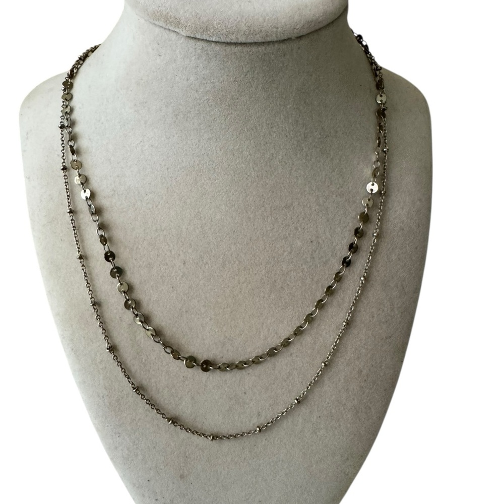 Gold Tone Dainty Elegant Layered Necklace Quiet Luxury Minimalist Preppy‎